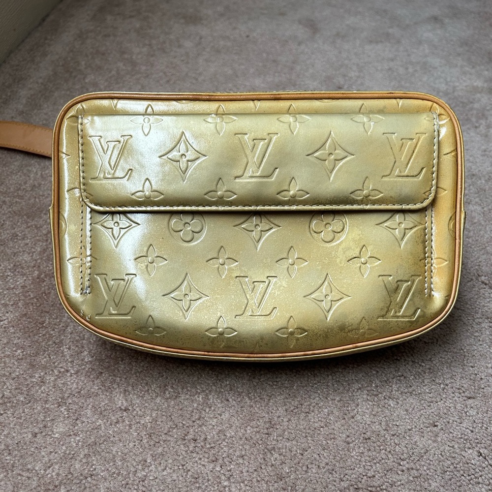 💛 LOUIS VUITTON - Vintage Vernis Yellow Monogram Waist Bum Bag - Fanny Pack
